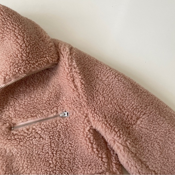 Aritzia Wilfred Free the Teddy Jacket Zip Up Plush Sherpa in Sanders, Size XS - Picture 9 of 16